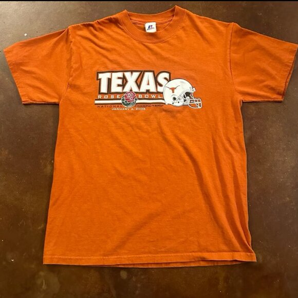 Texas Longhorns 2006 Rose Bowl Russell Tee Size Medium - Picture 1 of 5